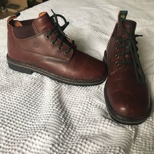 Born Leather Lace Up Ankle Boots